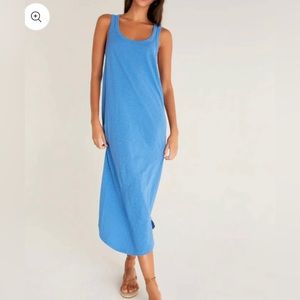 Z Supply East Going Cotton Slub Dress. Blue. size Small.